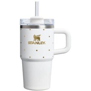 Stanley 20 oz Holiday White Frost Polka Dot Stainless Steel  Tumbler